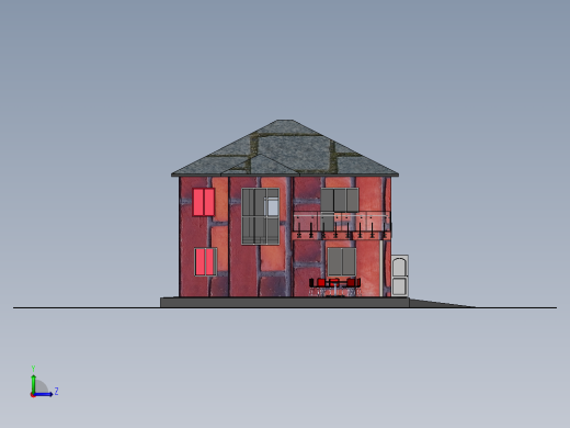 别墅模型图左视缩略图