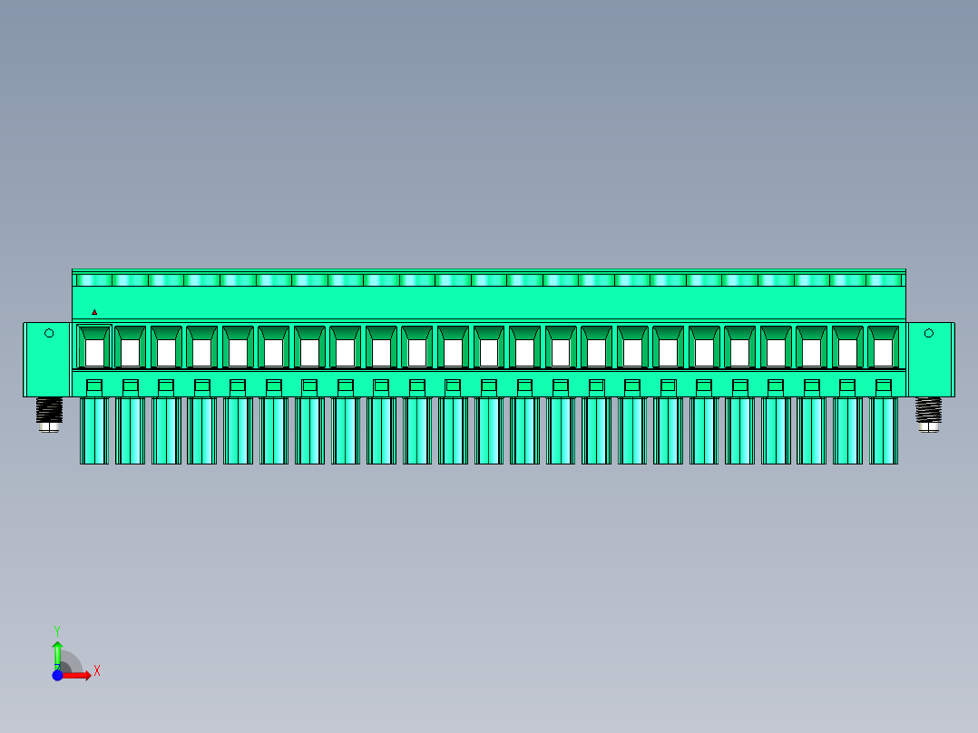 DEGSON 15EDG（公头） 3.5mm 螺钉锁紧，插拔式接线端子 FullPack-15EDGKBM-3.5-23P-14-00AH前视图