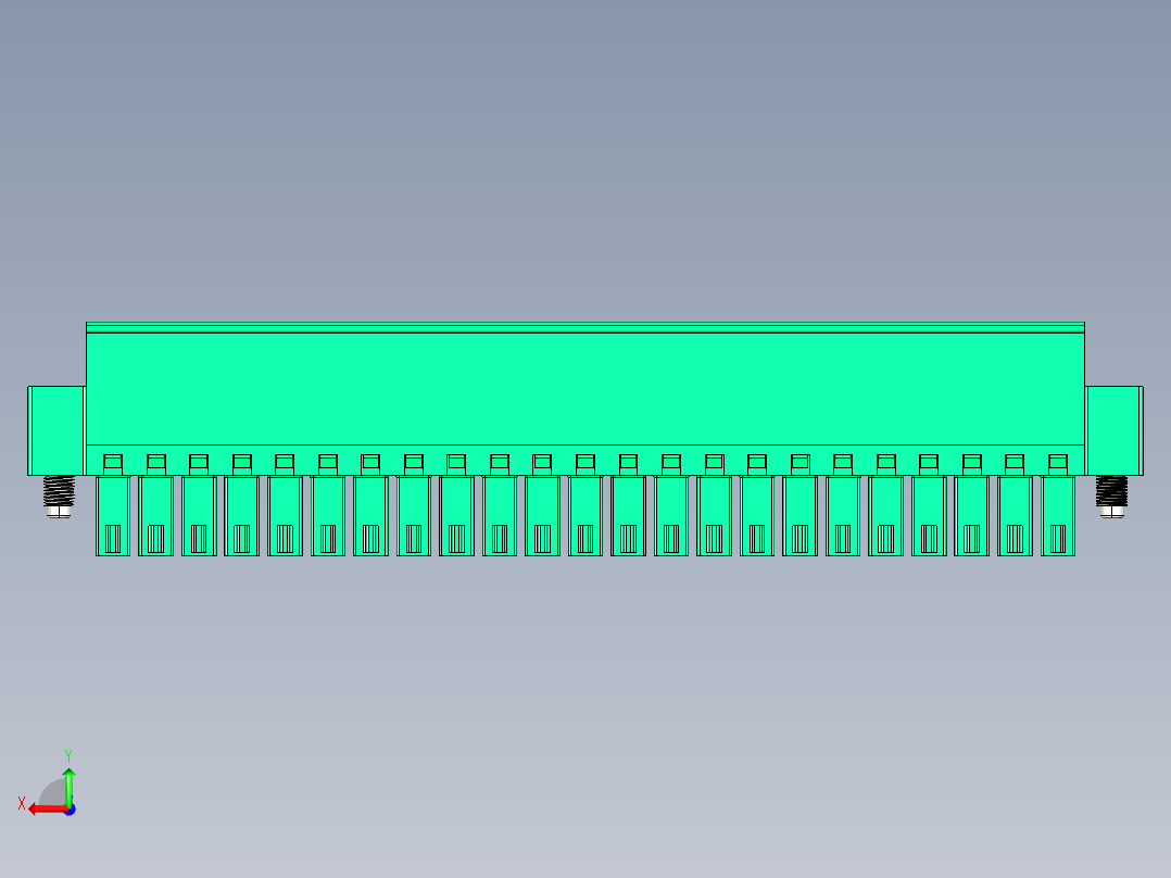 DEGSON 15EDG（公头） 3.5mm 螺钉锁紧，插拔式接线端子 FullPack-15EDGKBM-3.5-23P-14-00AH后视图