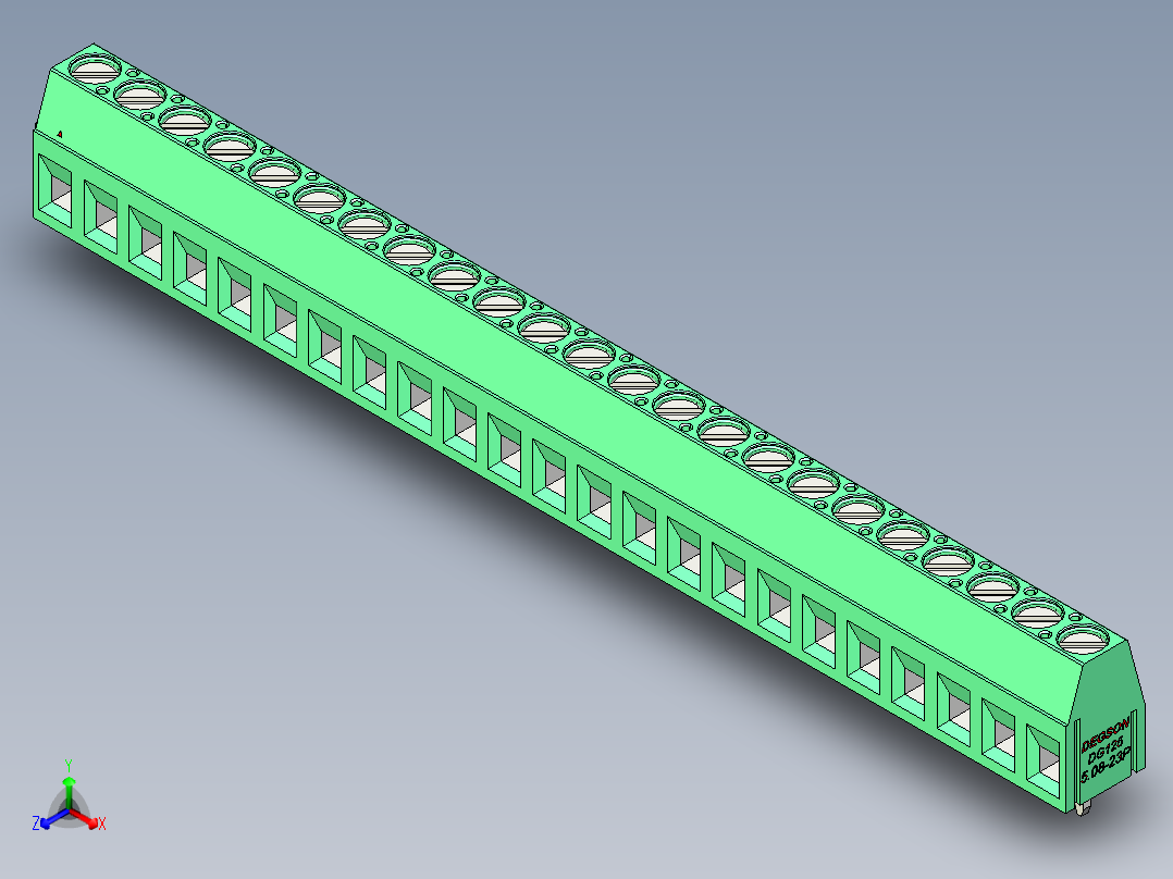 DG125-5.08-23P-14-00AH正等轴测图