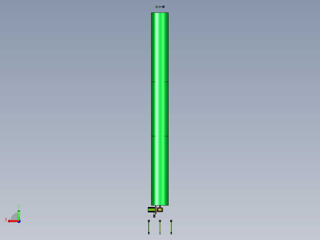 新型振动风力发电机后视图