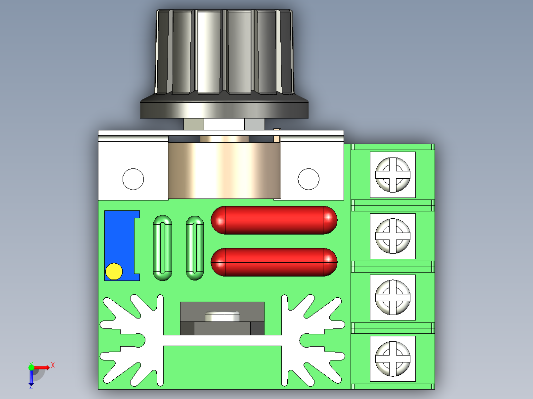 220V 2000W速度控制器电压调节器调光器俯视图