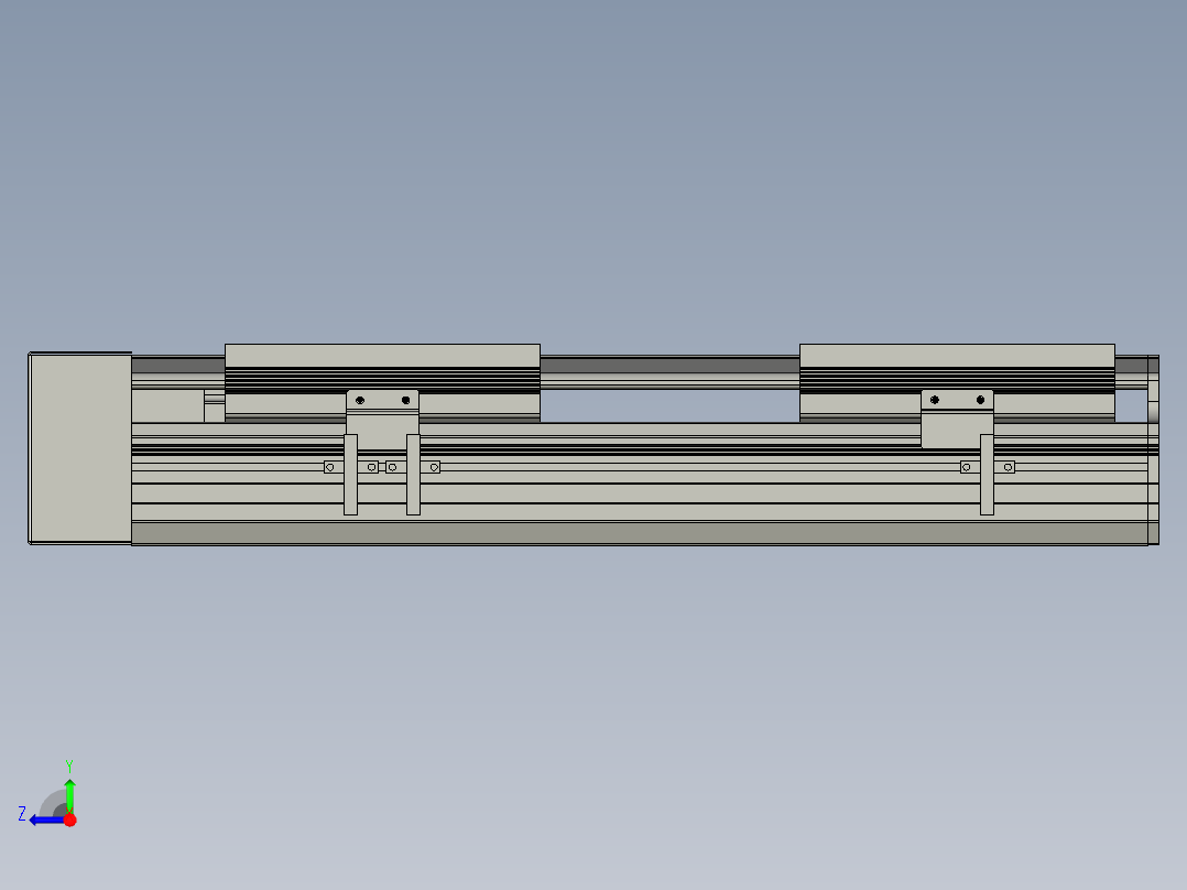 直线模组LHA170-S250-R设计图纸右视图