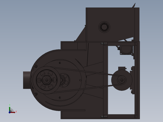 农作物清洗去皮机设计 三维 CAD图纸 和 说明书前视缩略图
