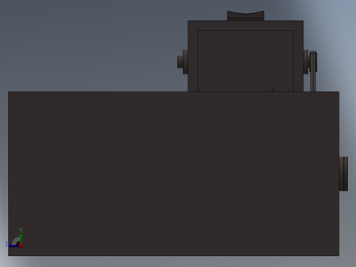 农作物清洗去皮机设计 三维 CAD图纸 和 说明书右视缩略图