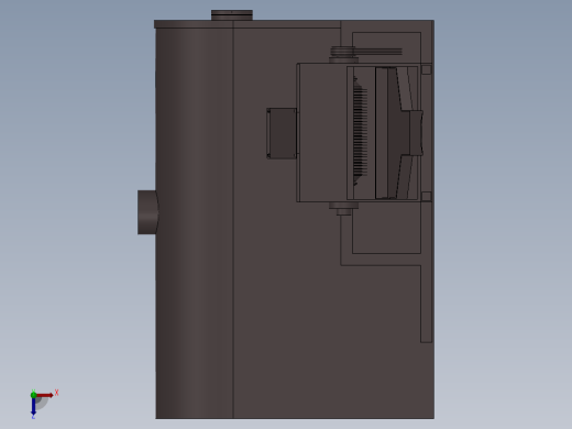 农作物清洗去皮机设计 三维 CAD图纸 和 说明书俯视缩略图