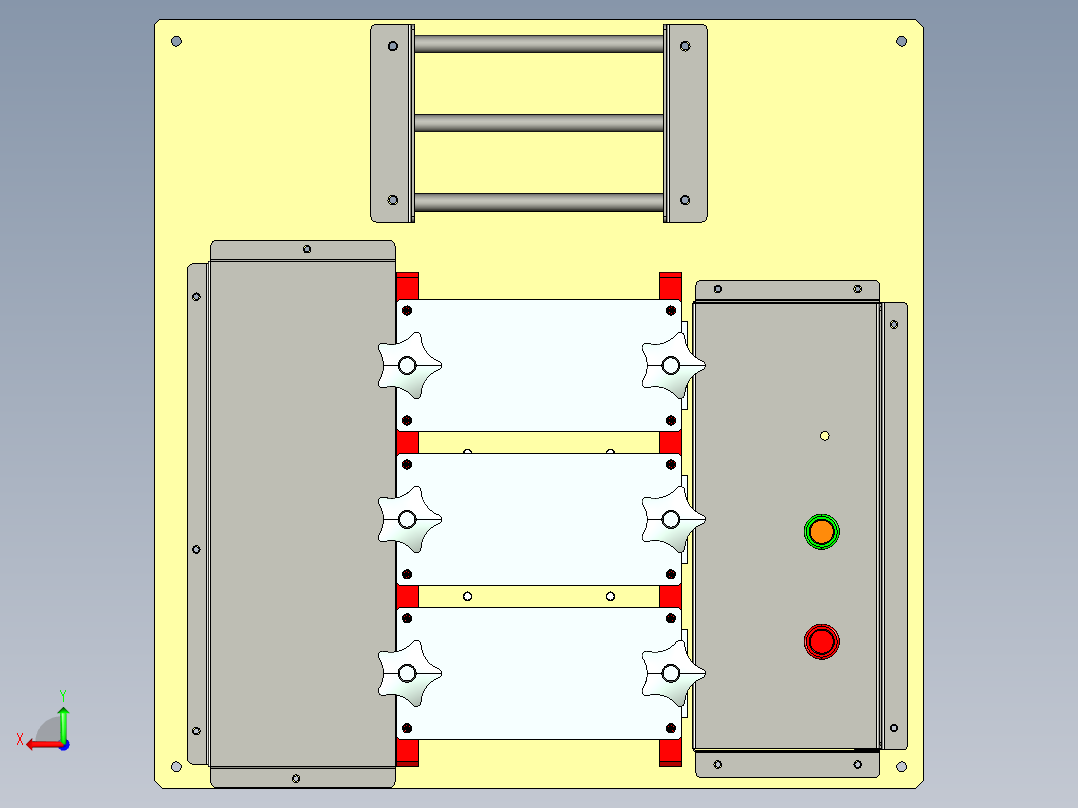 半自动口罩切片机后视图