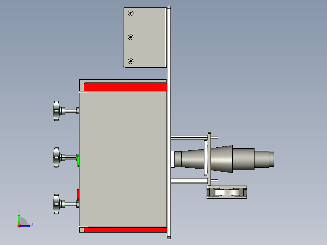 半自动口罩切片机左视图