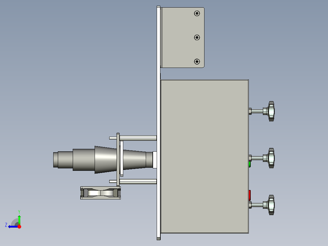 半自动口罩切片机右视图