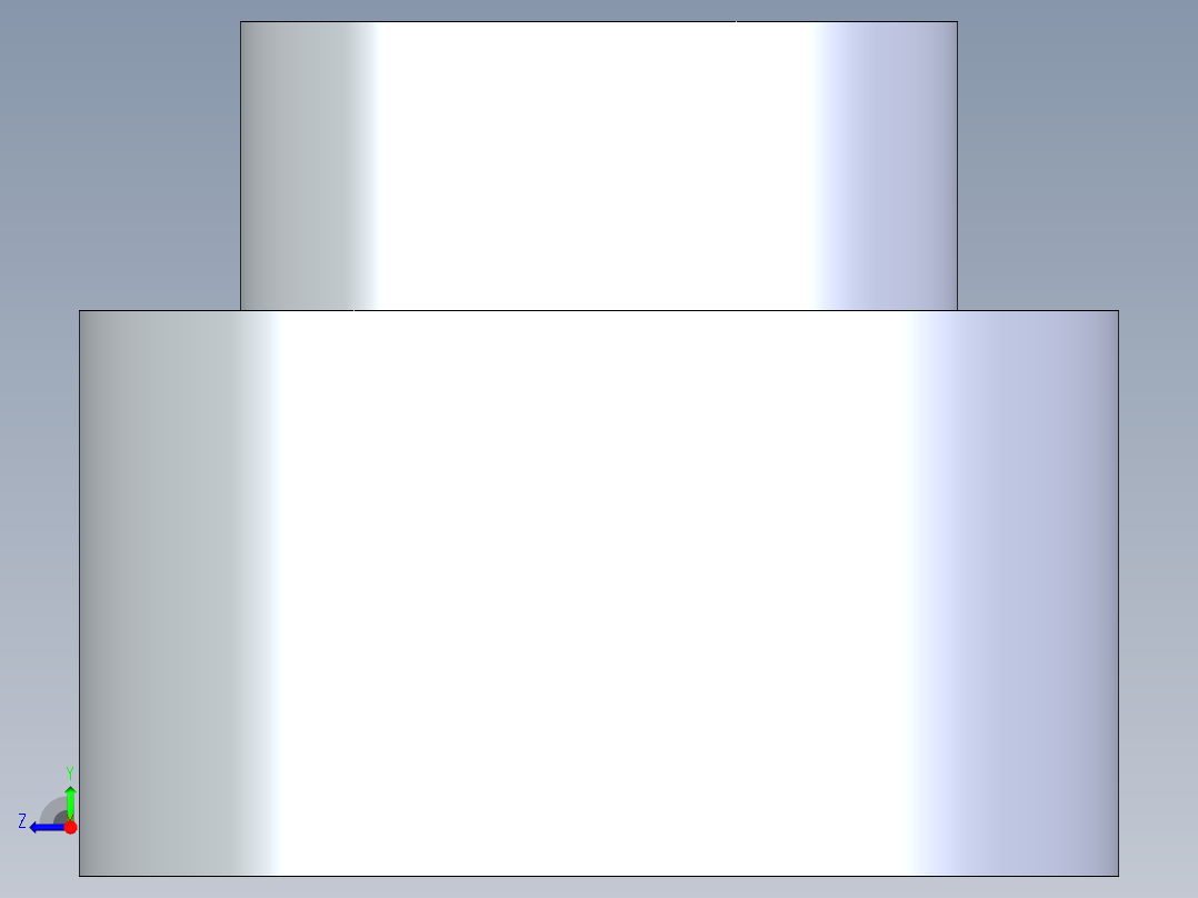 聚氯乙烯配件11-Sch80_ReducerCoupling_SxS_829-338_3in x 2in右视图