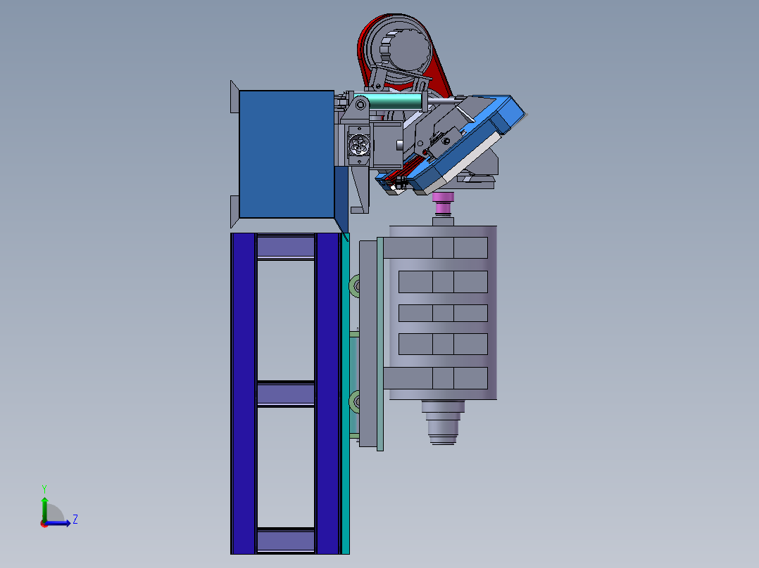 非标锯床左视图