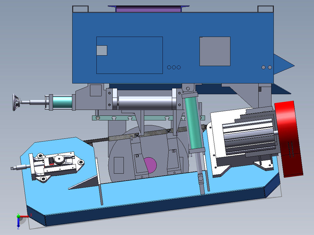 非标锯床俯视图