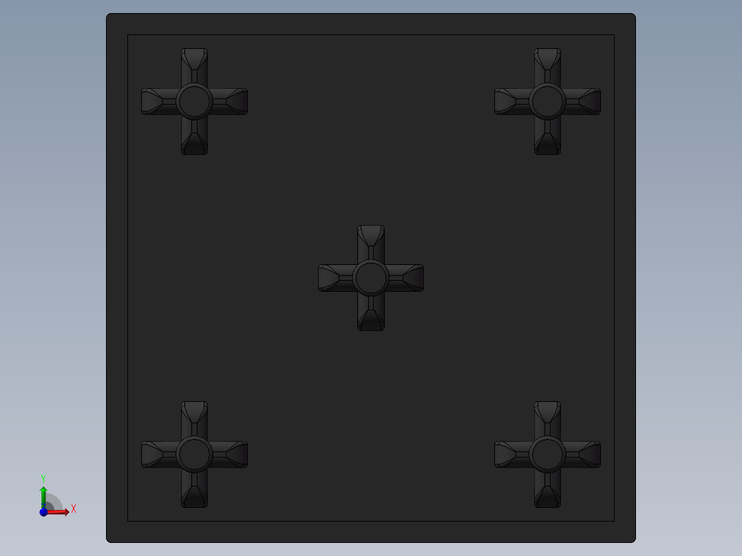 型材盖 30x30前视图