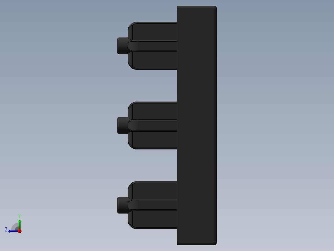 型材盖 30x30右视图