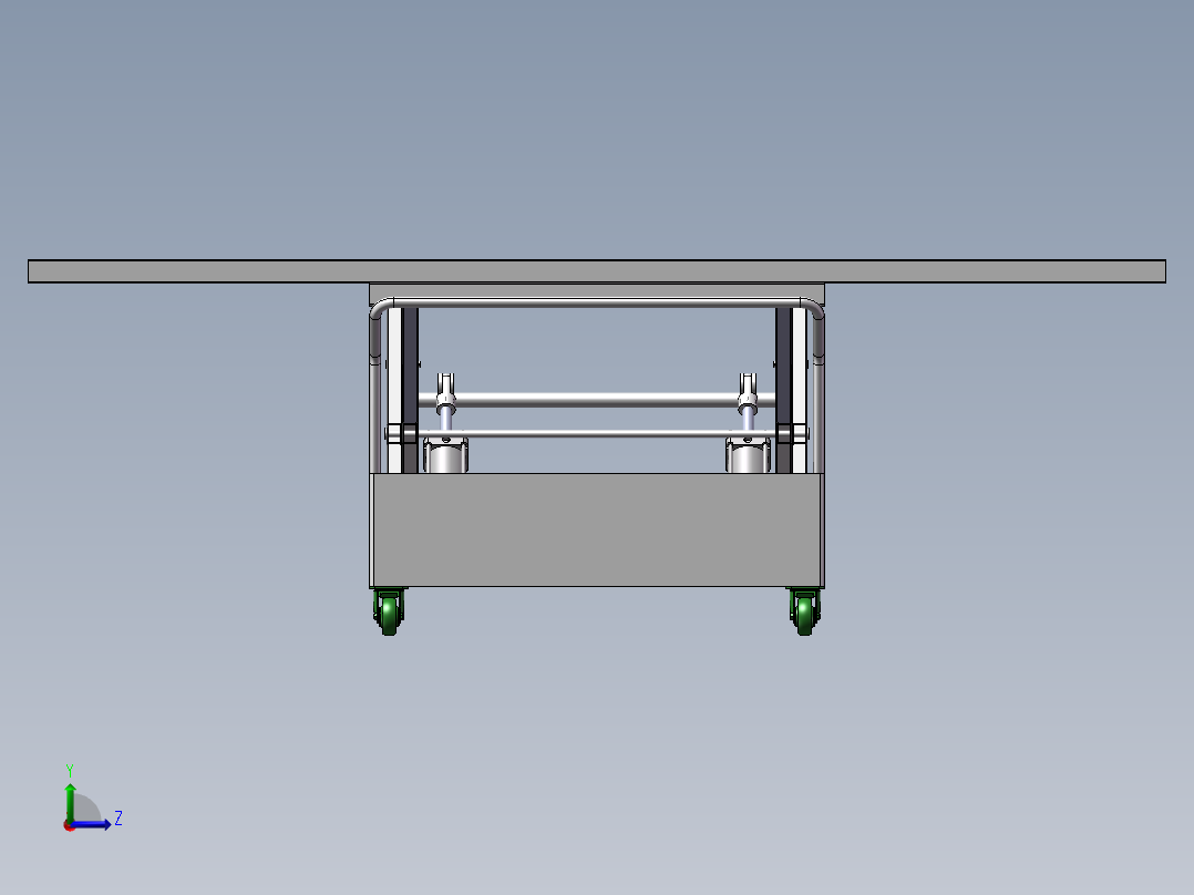气动升降平台左视图