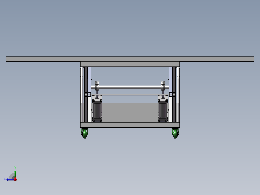 气动升降平台右视图