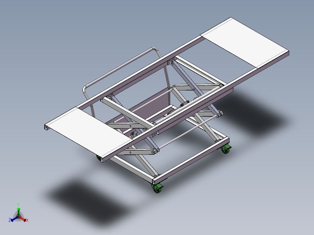 气动升降平台正等轴测图