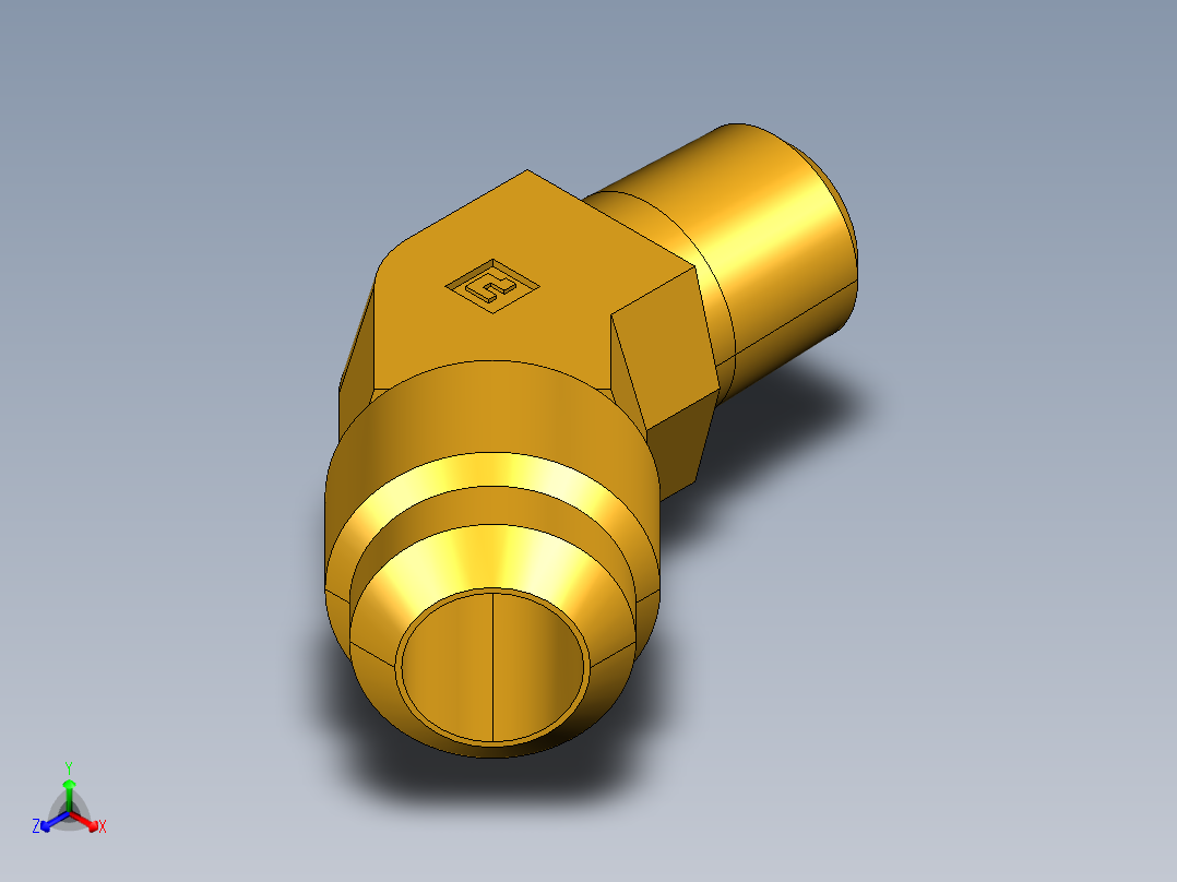 扩口式工业通用硬管接头45Deg Elbow 159F-8-4主视图