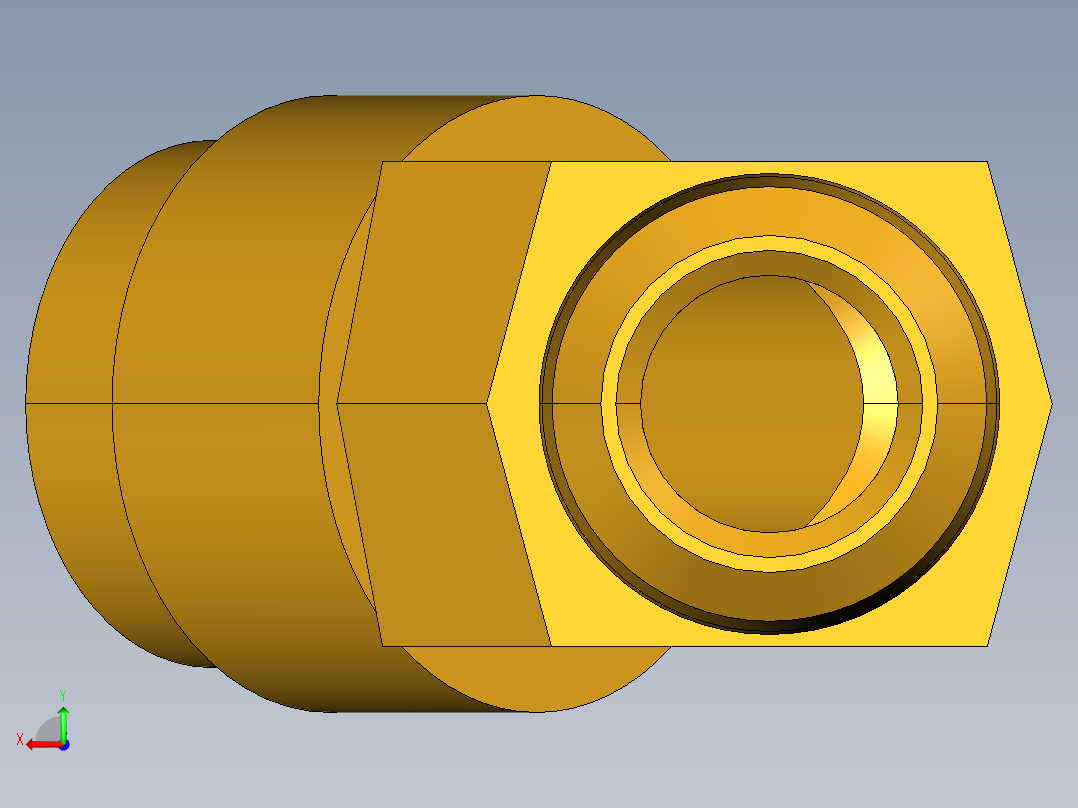 扩口式工业通用硬管接头45Deg Elbow 159F-8-4后视图
