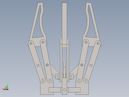 08-einfacher-griff四指机械爪结构3D数模图纸 Solidworks设计后视缩略图