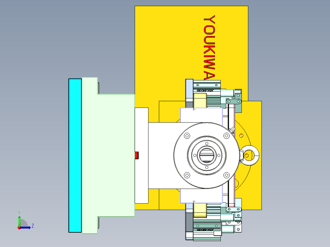 X1008-笔记本CNC工装夹具三维模型CNC6-0107左视图