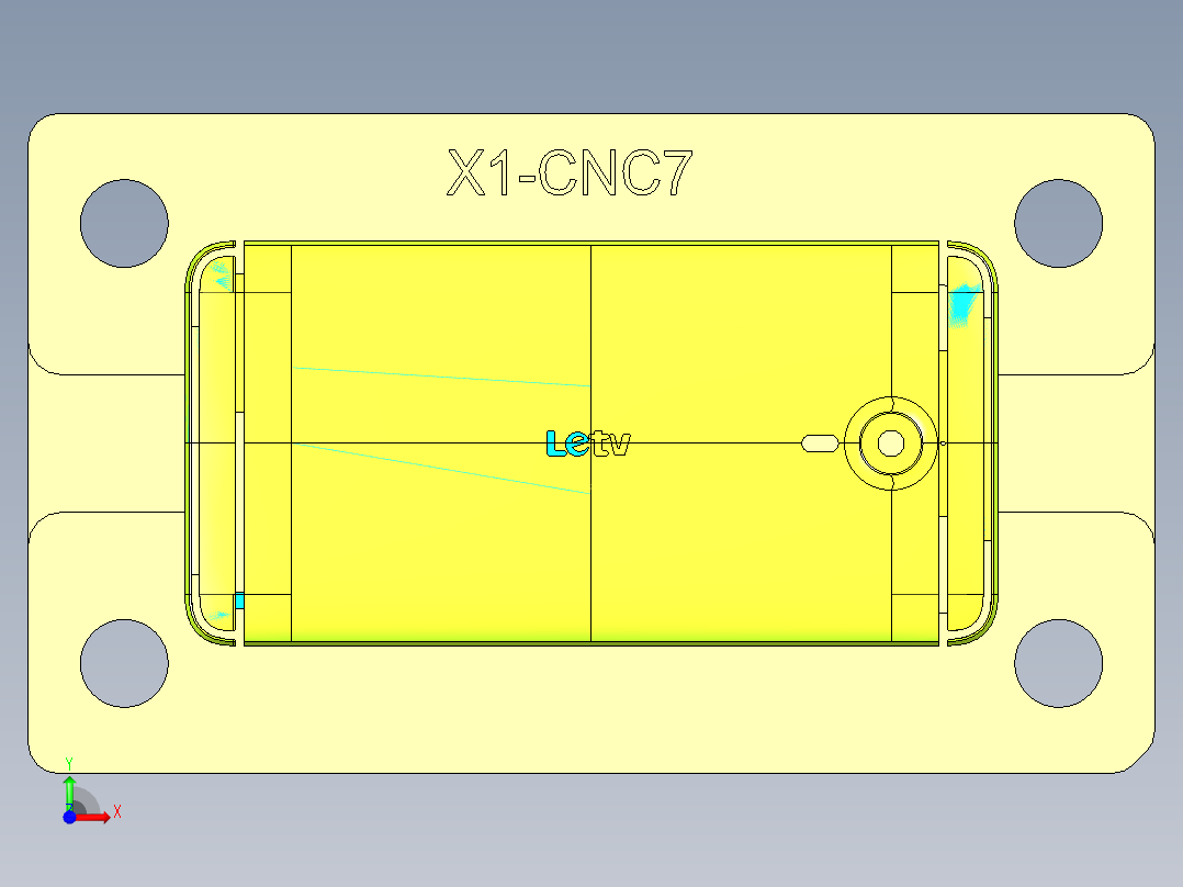X1-CNC8笔记本CNC工装夹具三维模型-0112前视图