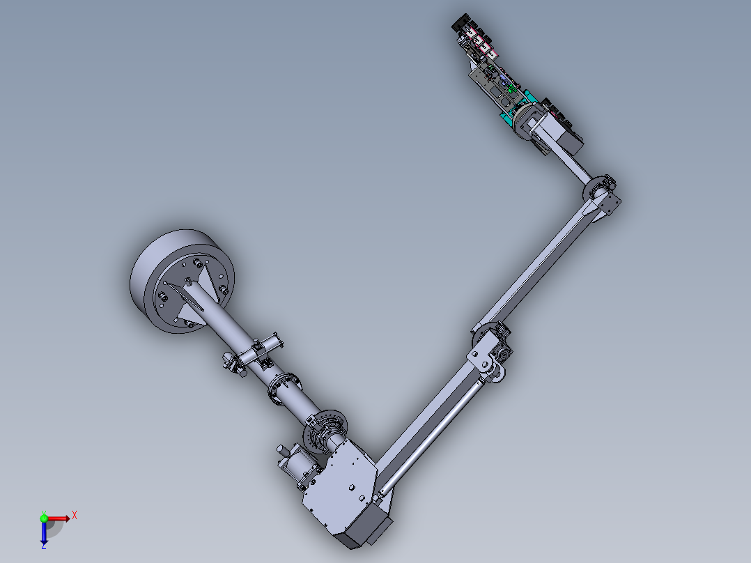钣金件的助力搬运机械手sw20俯视图