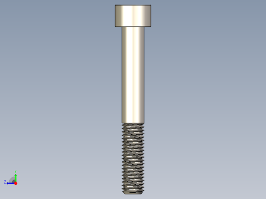 Screw_DIN_912_M10x75_A2.STEP公制内六角螺钉右视缩略图