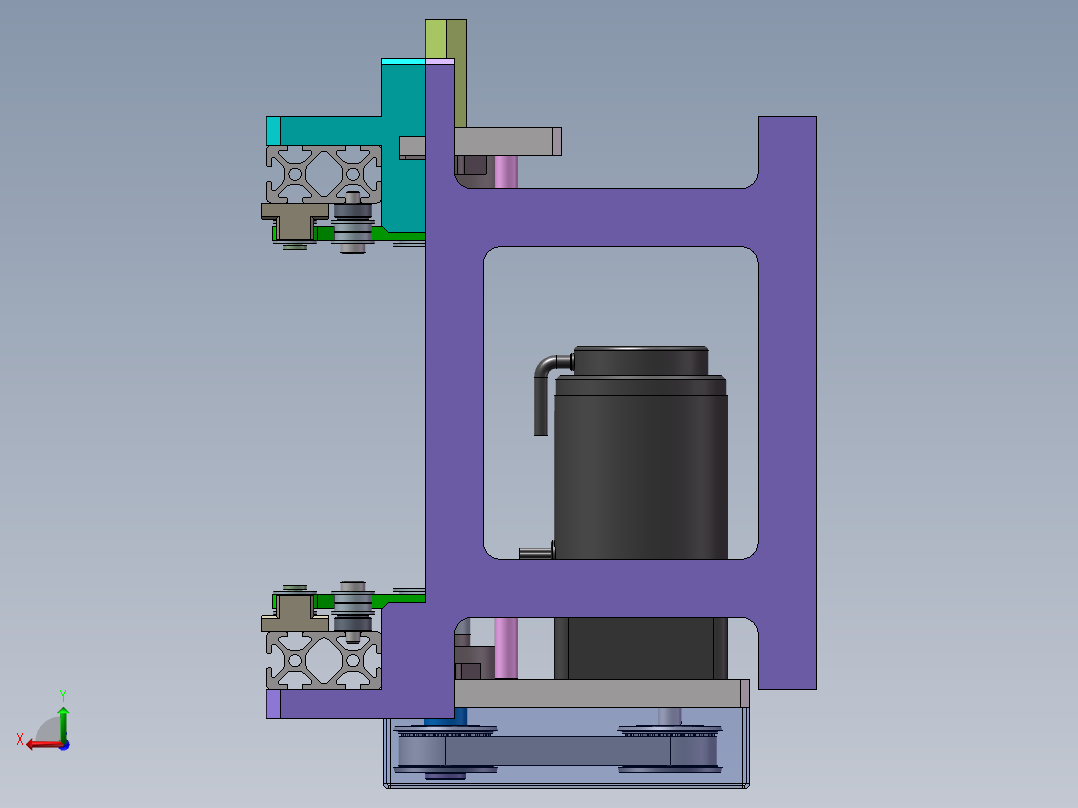 0.335米双皮带机构后视图