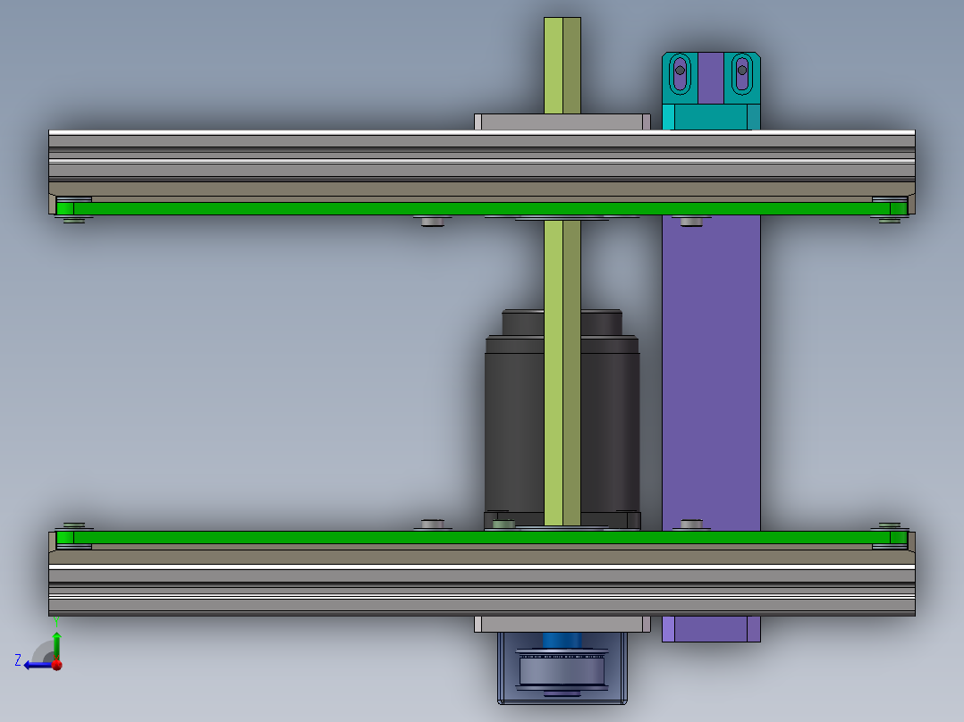 0.335米双皮带机构右视图