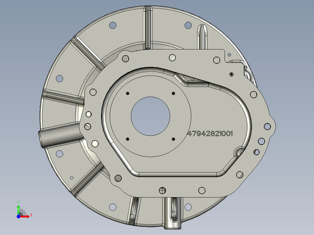 法兰数模前视图