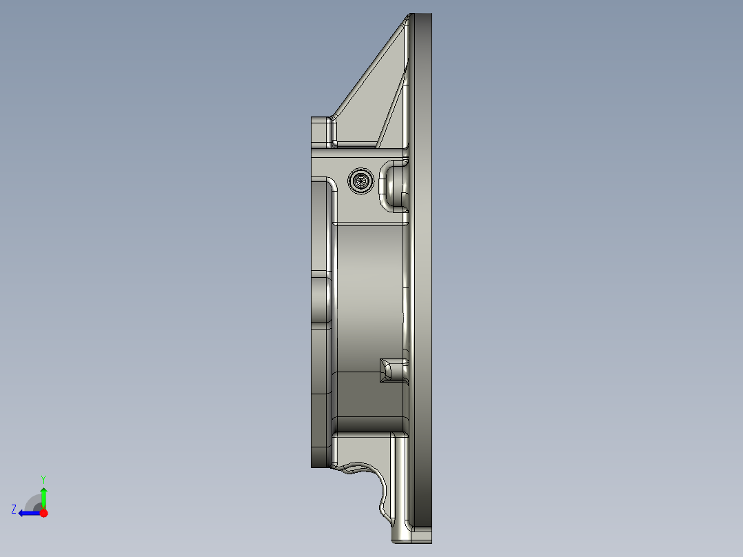 法兰数模右视图