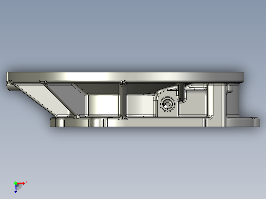 法兰数模俯视图