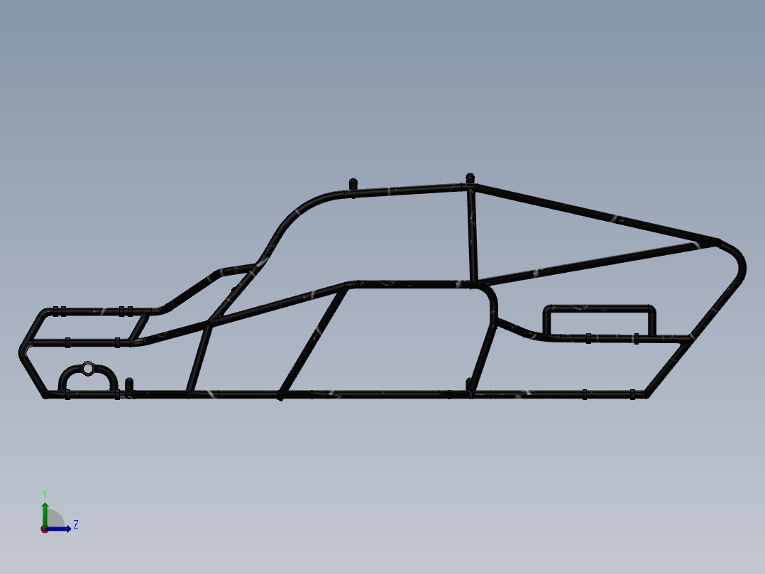 A0002589-越野车防翻滚架左视图