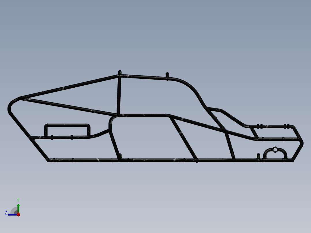 A0002589-越野车防翻滚架右视图