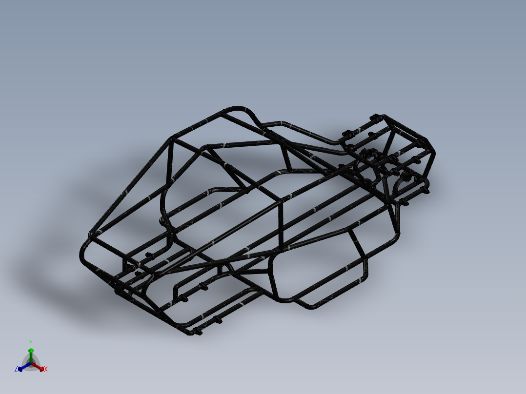 A0002589-越野车防翻滚架正等轴测图