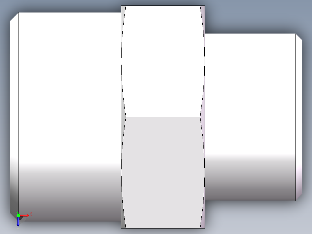 直通变径-GR、1D-24-30俯视图