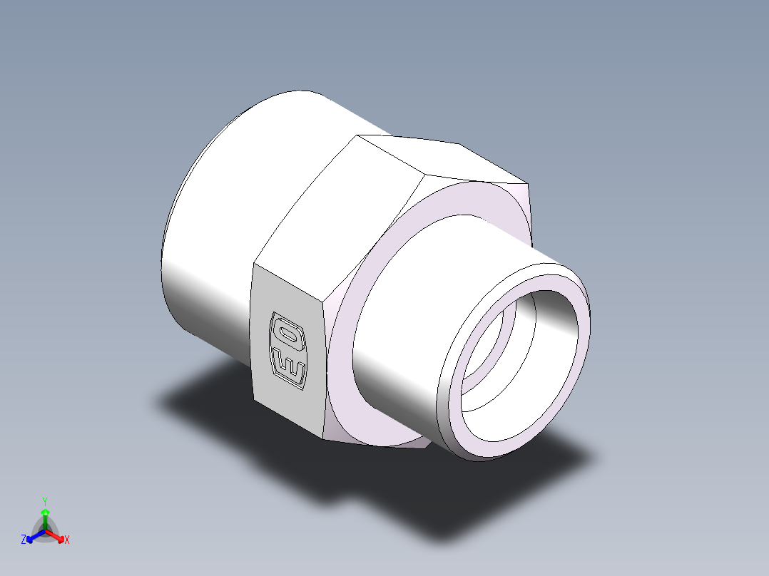直通变径-GR、1D-24-30正等轴测图