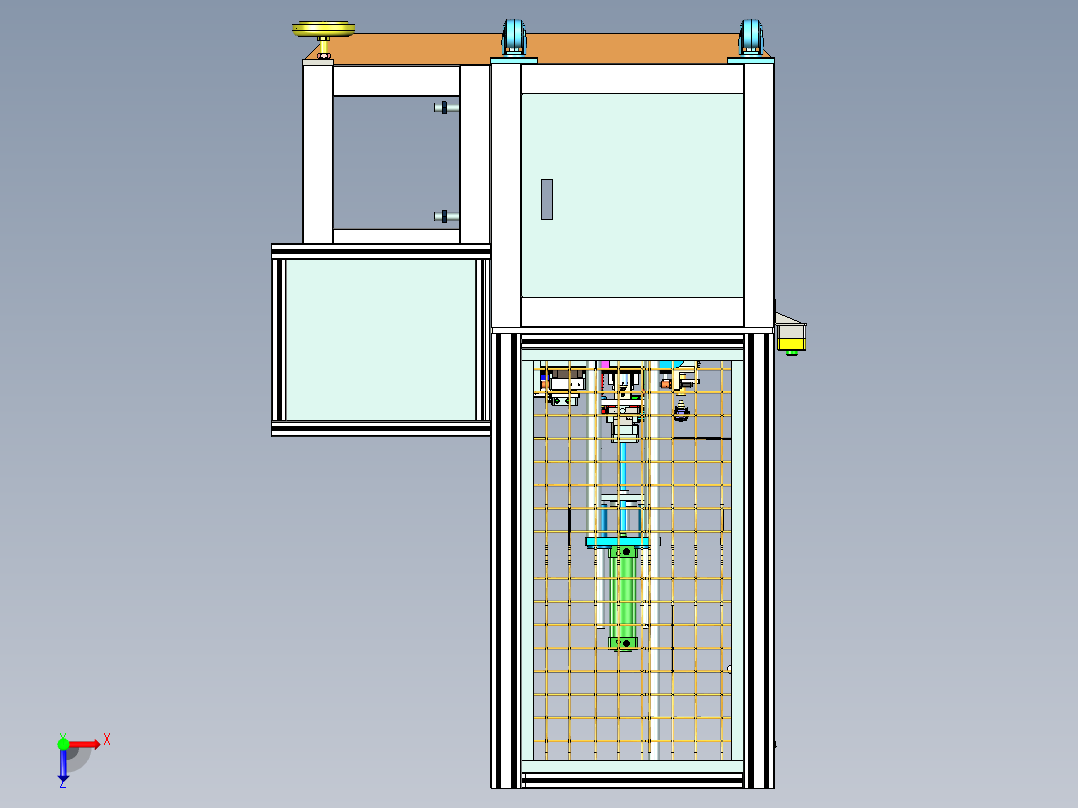 全自动螺母埋植机俯视图