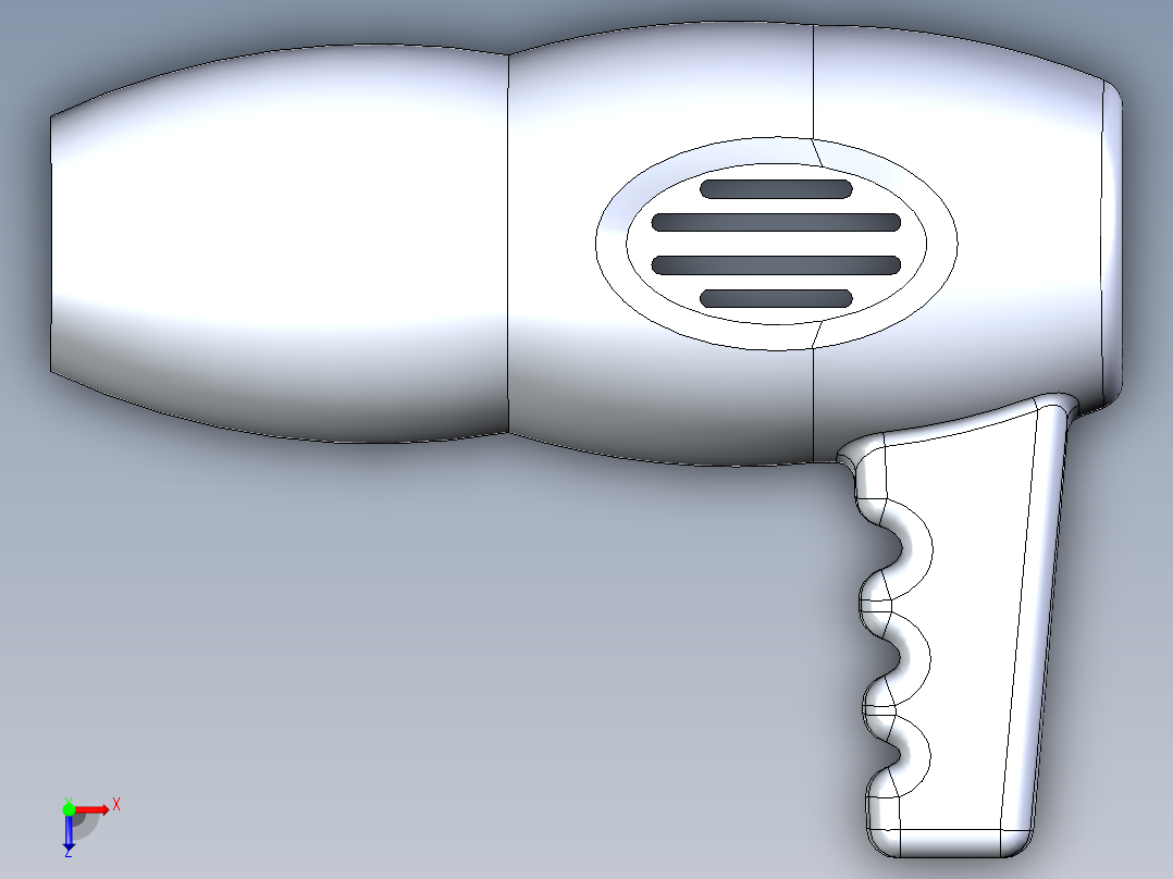 吹风机外壳俯视图