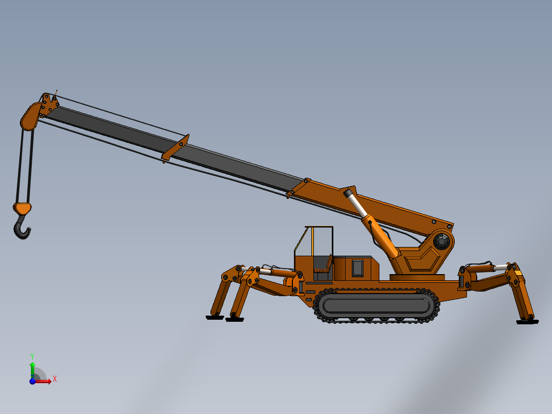 蜘蛛式起重机前视图