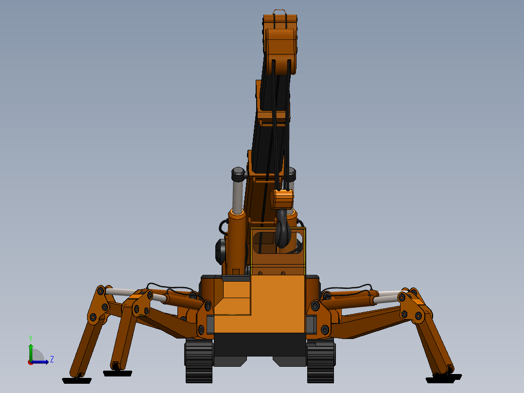 蜘蛛式起重机左视图