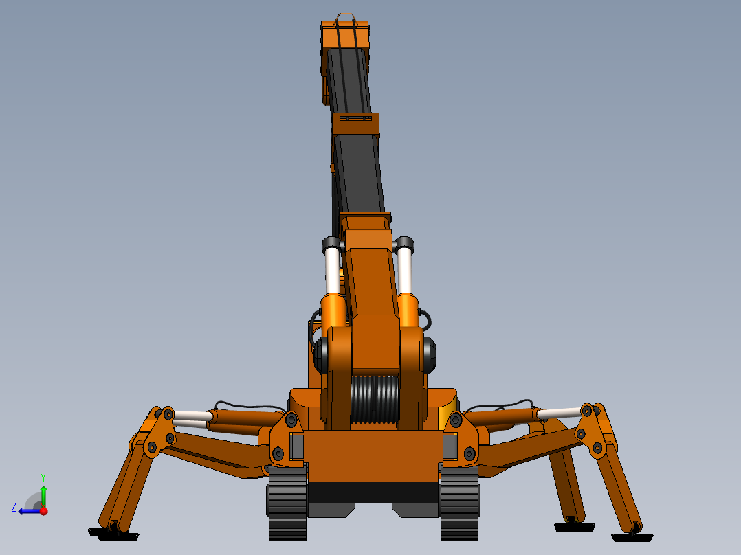 蜘蛛式起重机右视图