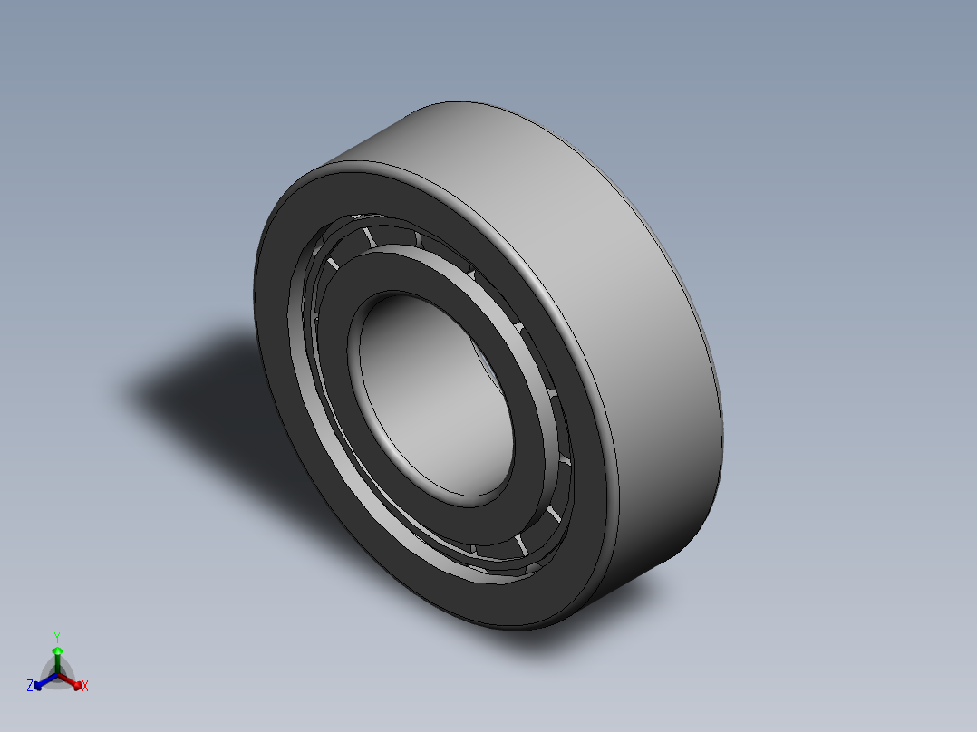 轴承NJ_202_ECP_SKF正等轴测图