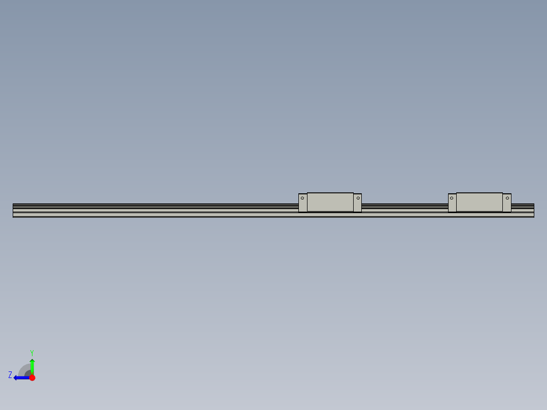 2怡合达直线滑轨IAS03_H33_L680-001右视图