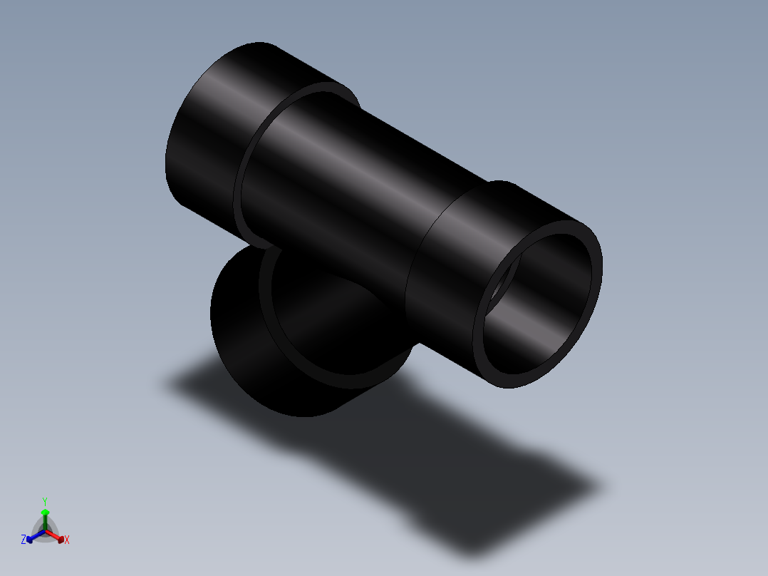 45°三通正等轴测图