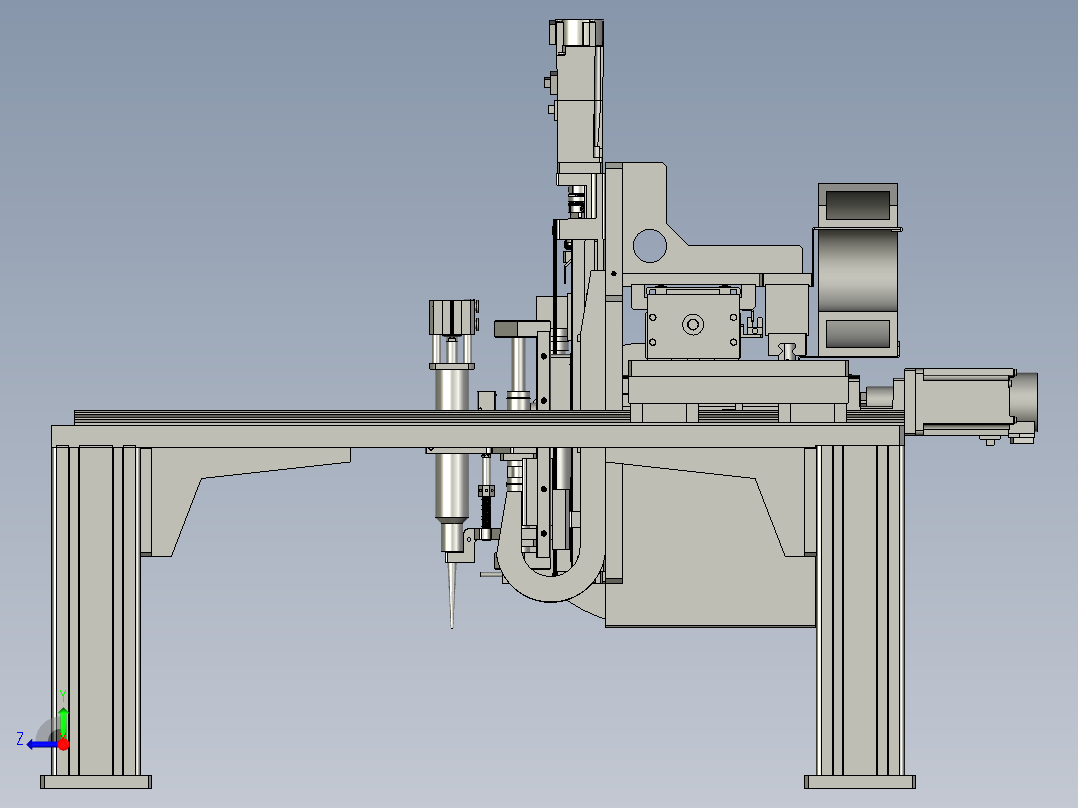 三轴点胶模块右视图