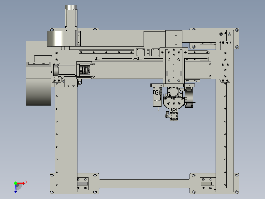 三轴点胶模块俯视图