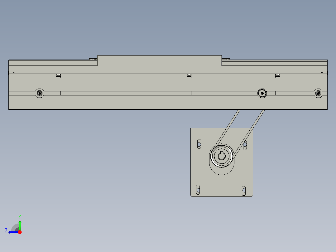 CCD检测固定宽度流水线右视图