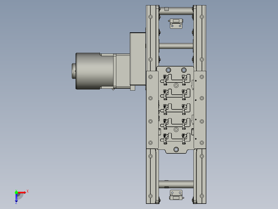 CCD检测固定宽度流水线俯视图